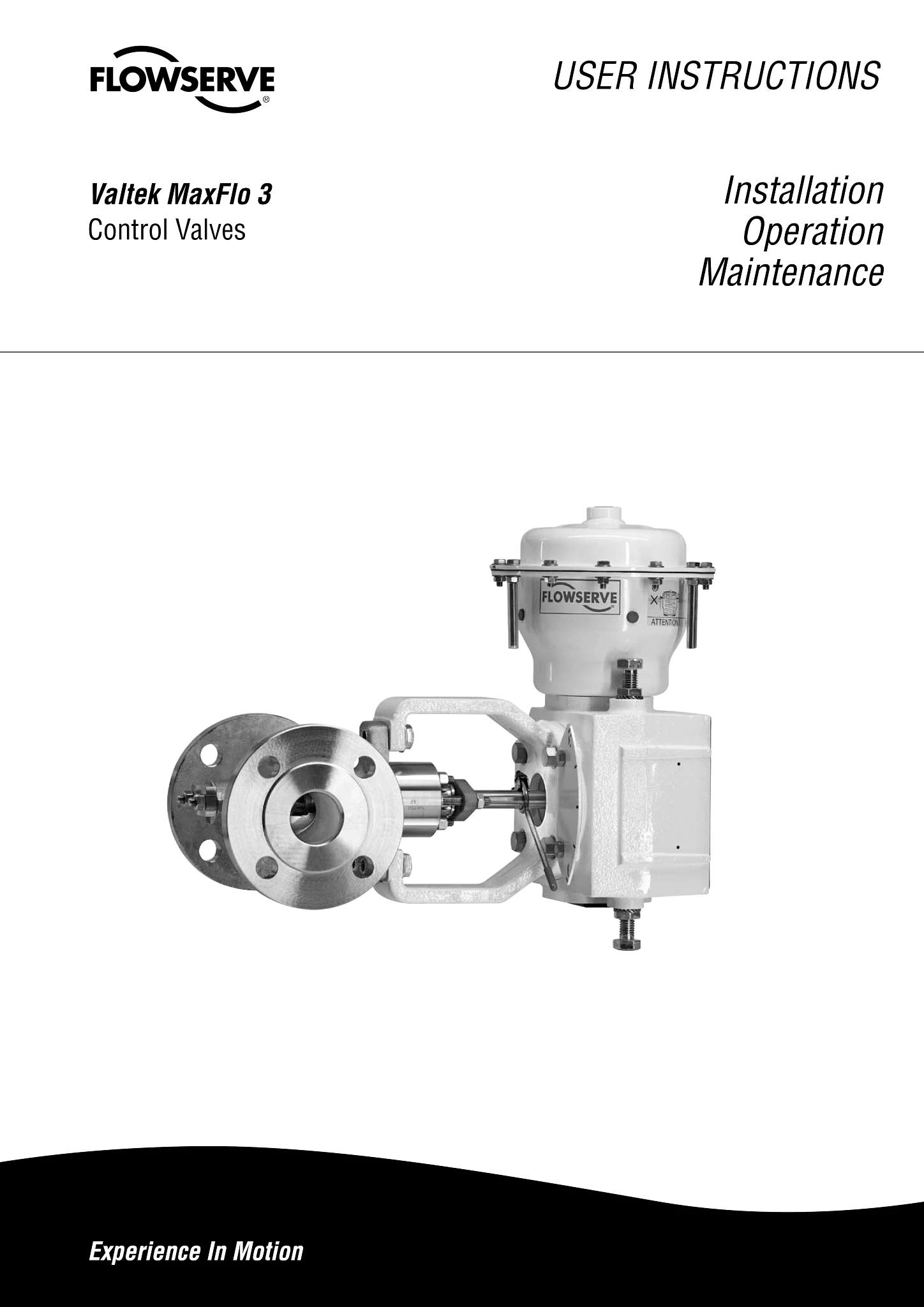 Valtek MaxFlo 3控制阀 - 使用说明(IOM)
