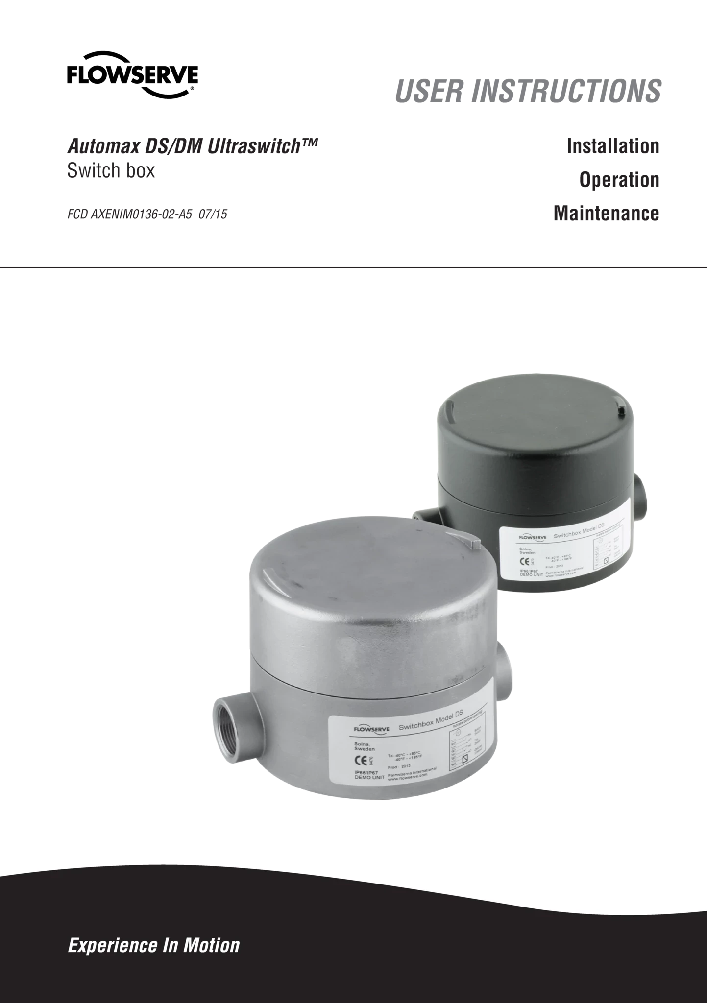 Automax DS/DM 使用说明(IOM)