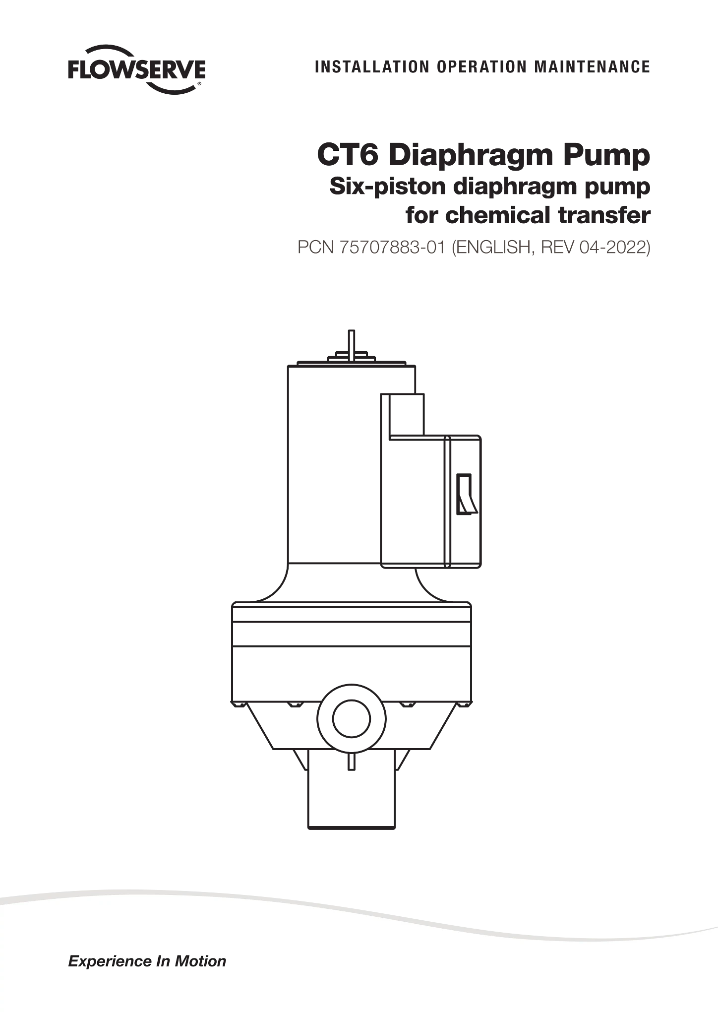 用于转移化学品的CT6六活塞隔膜泵 - IOM