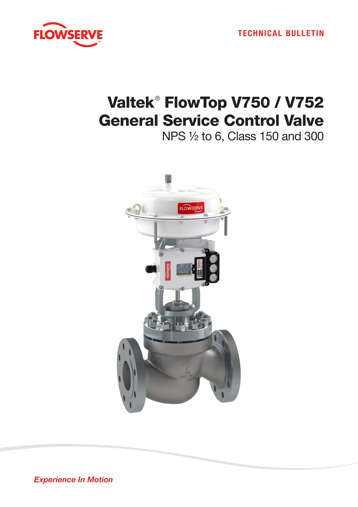 Valtek® FlowTop V750 / V752通用服务控制阀技术公告